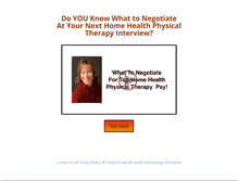 Tablet Screenshot of physicaltherapypay.com